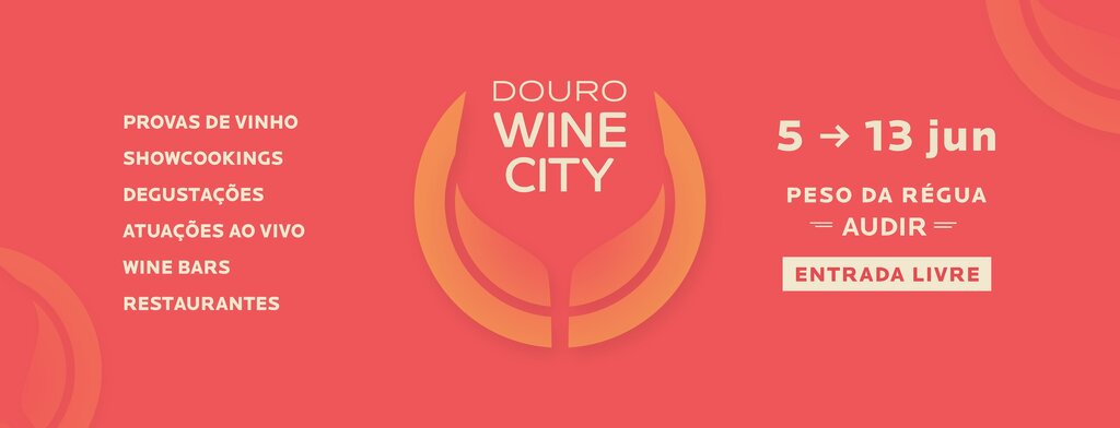 capa do evento em tons de laranja com a informa&ccedil;&atilde;o DWC 2026 05 a 07 de junho provas de vinhos, showcookings, restaura&ccedil;&atilde;o